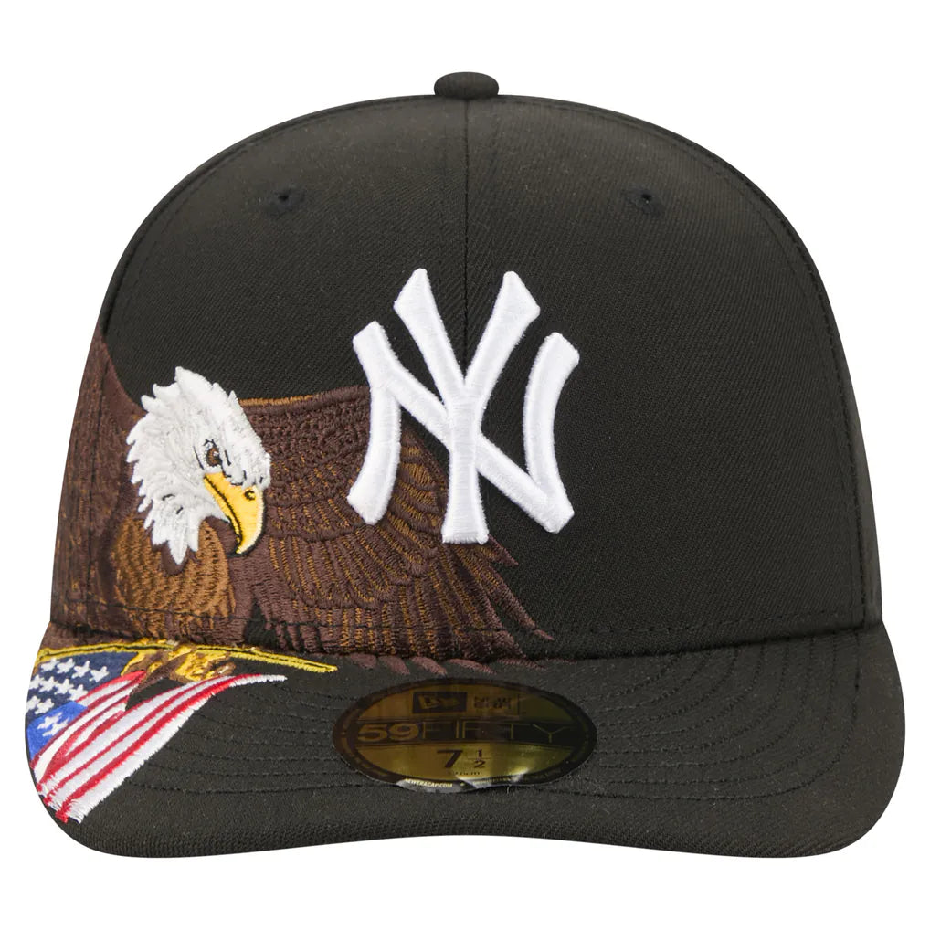 New York Yankees New Era Americana Bald Eagle Pre-Curved 59FIFTY Fitted Hat - Black