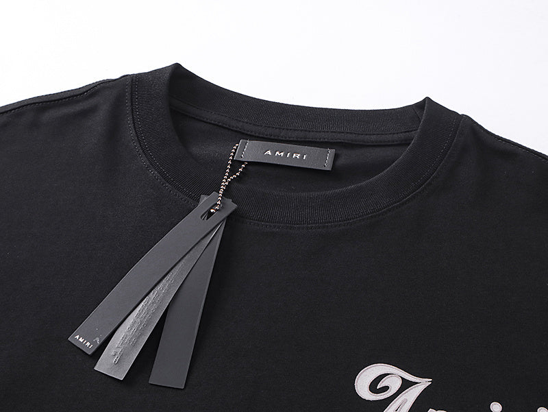 AMIRI MEN'S NEW BRAND BLACK COTTON T-SHIRT Techwosell