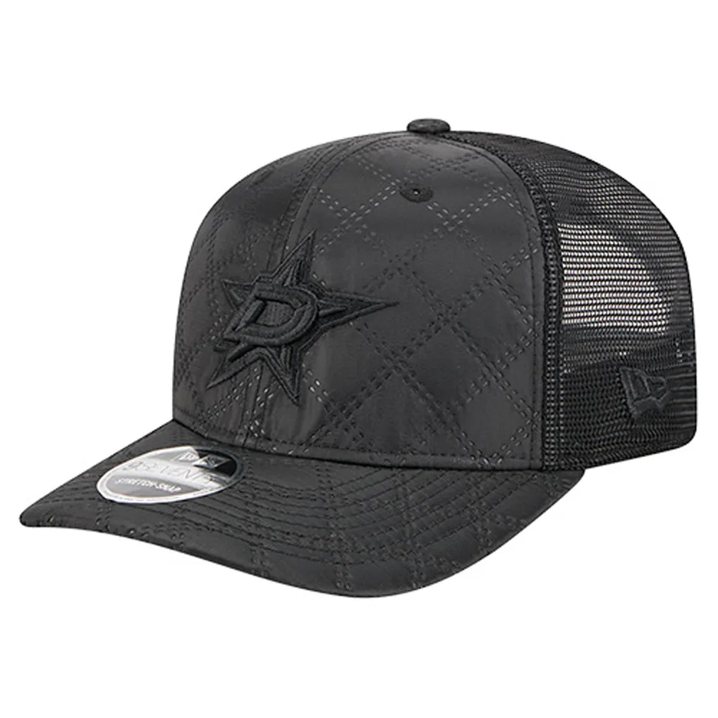 Dallas Stars New Era Quilted Nylon 9SEVENTY Adjustable Trucker Hat - Black