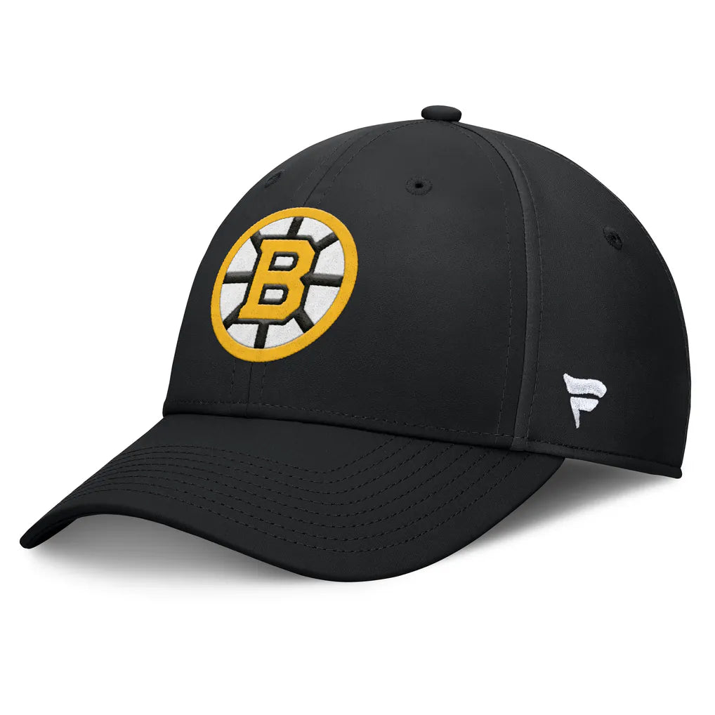 Boston Bruins Fanatics Primary Logo Flex Hat - Black