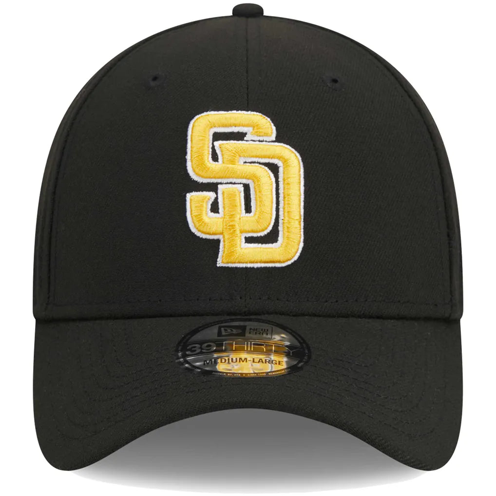 San Diego Padres New Era Logo 39THIRTY Flex Hat - Black