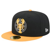 Boston Bruins New Era City Icon Stitched Overlay 59FIFTY Fitted Hat - Black/Gold Techwosell