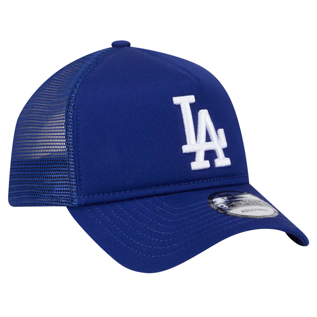 Los Angeles Dodgers New Era 9FORTY A-Frame Trucker Adjustable Hat - Royal Techwosell