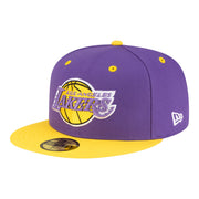 Los Angeles Lakers New Era 80s Throwback 59FIFTY Fitted Hat - Purple/Gold Techwosell