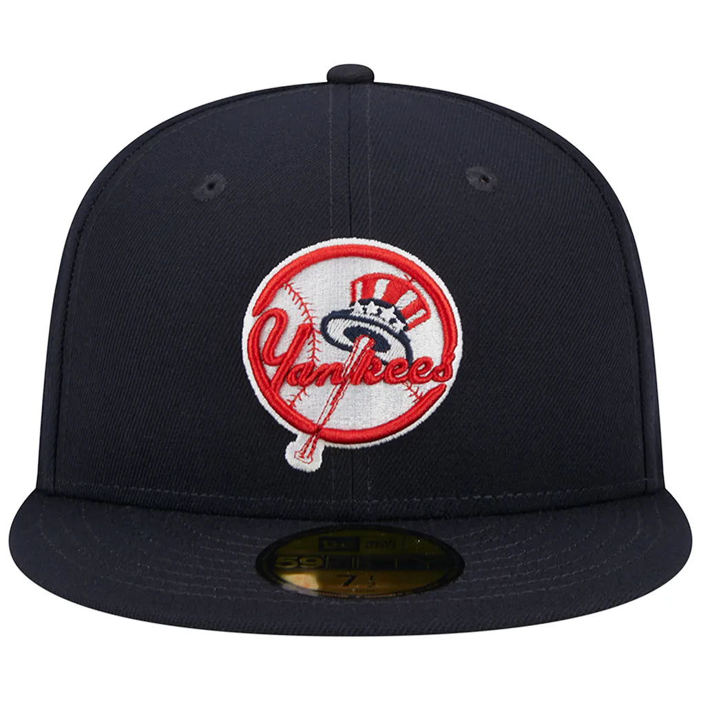 New York Yankees New Era Primary Logo 2000 World Series Team Color 59FIFTY Fitted Hat - Navy