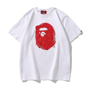 Bathing Ape White T-Shirt without Collar Techwosell