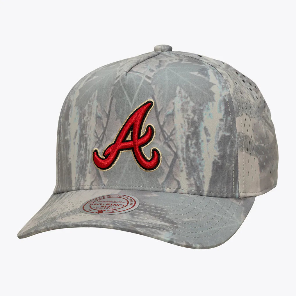 Atlanta Braves Mitchell & Ness Perfect Pro Pinch Adjustable Hat - Camo Techwosell