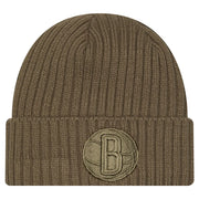 Brooklyn Nets New Era Color Pack Cuffed Knit Hat - Olive Techwosell