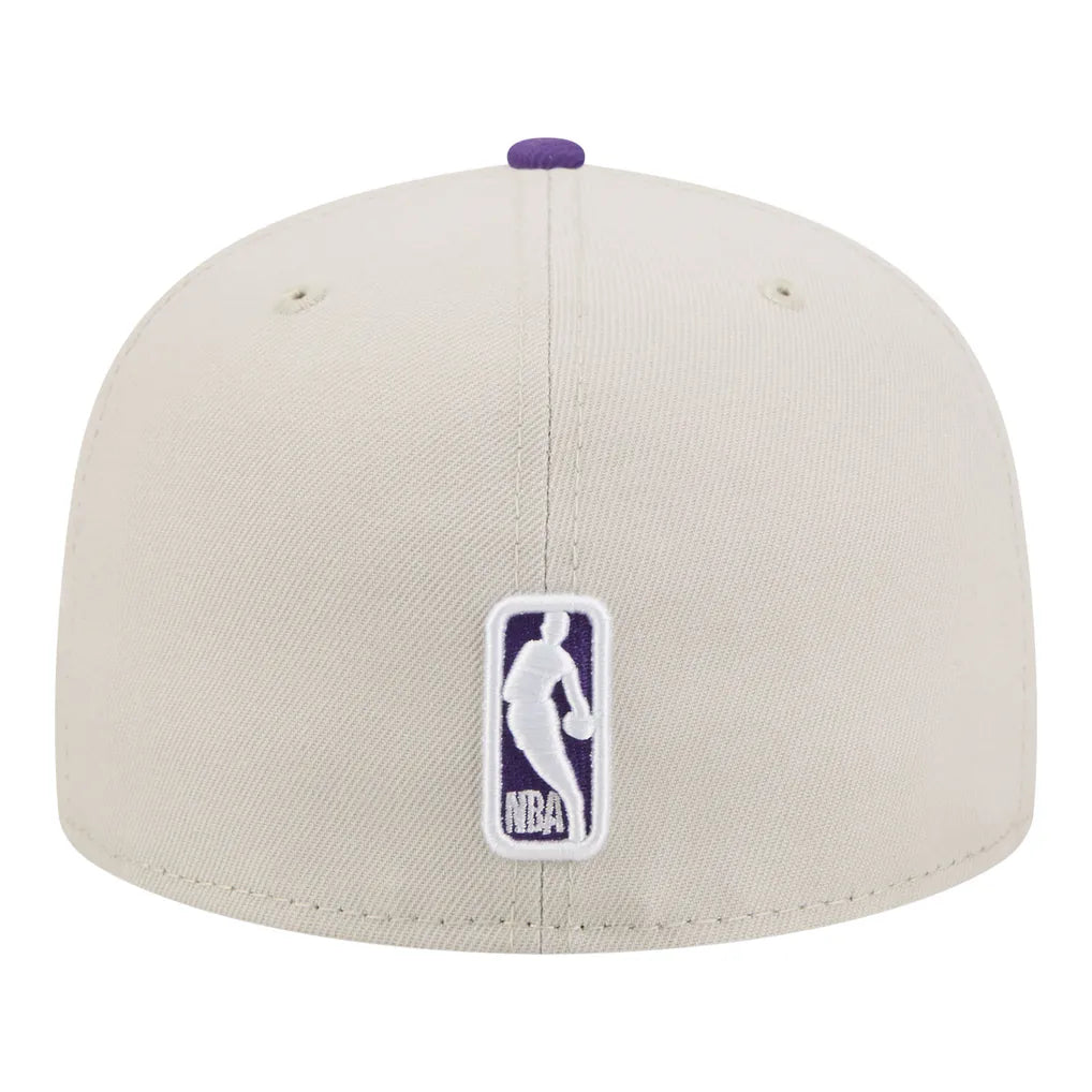 Los Angeles Lakers New Era Localized City Icon 59FIFTY Fitted Hat - Tan/Purple Techwosell