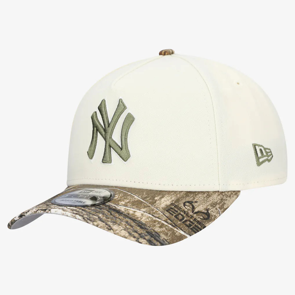 New York Yankees New Era 9FORTY A-Frame Adjustable Hat - Cream/Realtree Camo Techwosell
