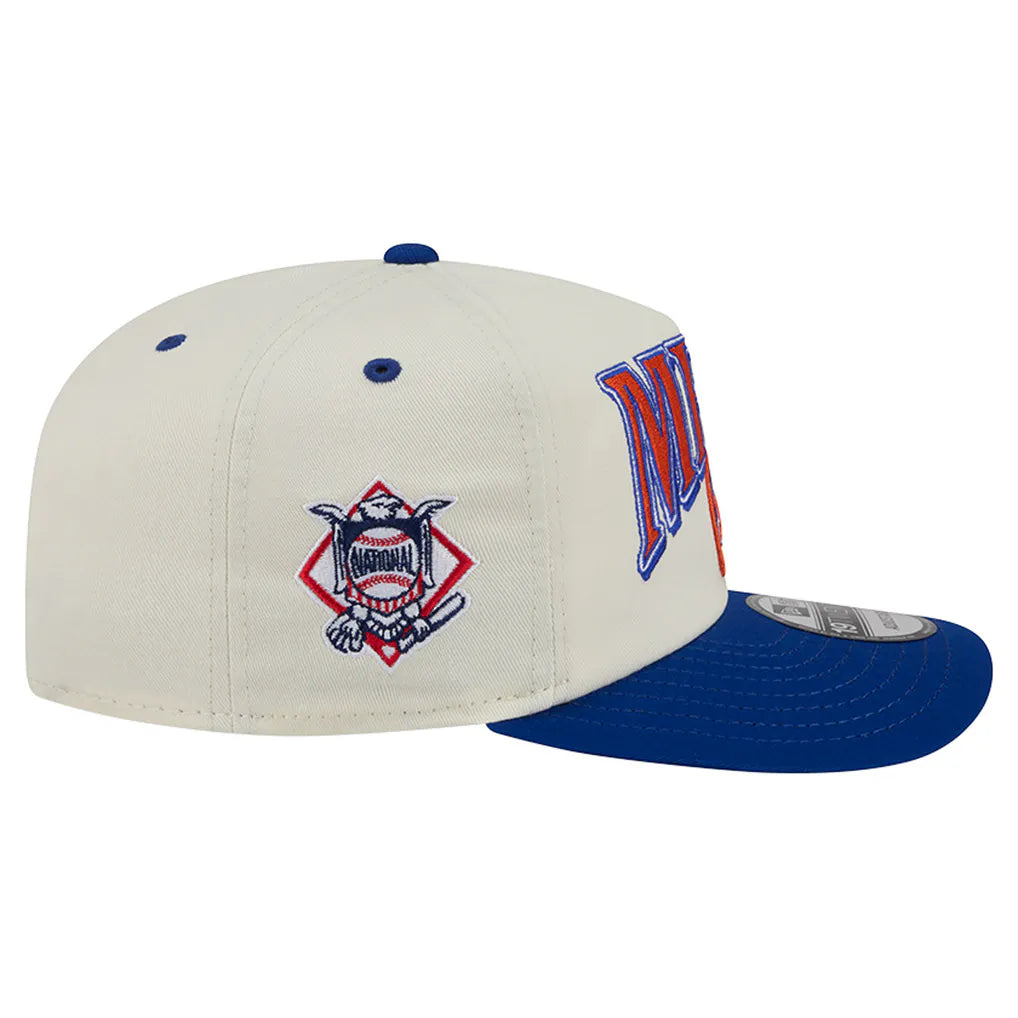 New York Mets New Era Vintage 19TWENTY Adjustable Hat - Cream/Royal