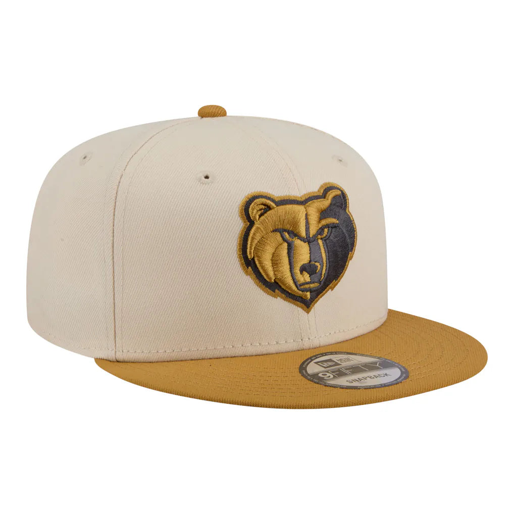 Memphis Grizzlies New Era Two-Tone Color Pack 9FIFTY Snapback Hat - Cream/Tan Techwosell