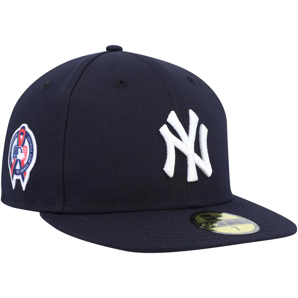 New York Yankees New Era 9/11 Memorial Side Patch 59FIFTY Fitted Hat - Navy Techwosell