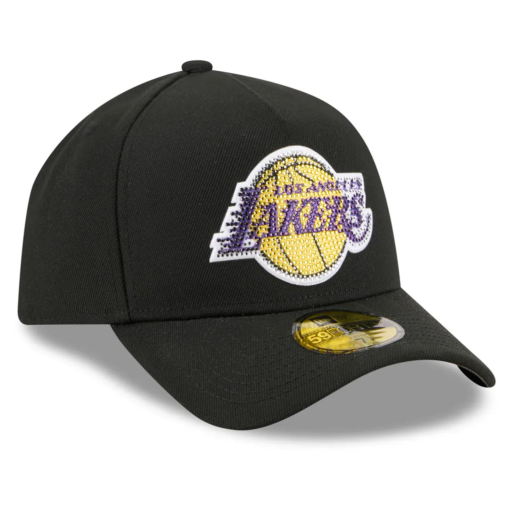 Los Angeles Lakers New Era 2026 NBA Draft On-Stage Crystal A-Frame 59FORTY Fitted Hat - Black Techwosell