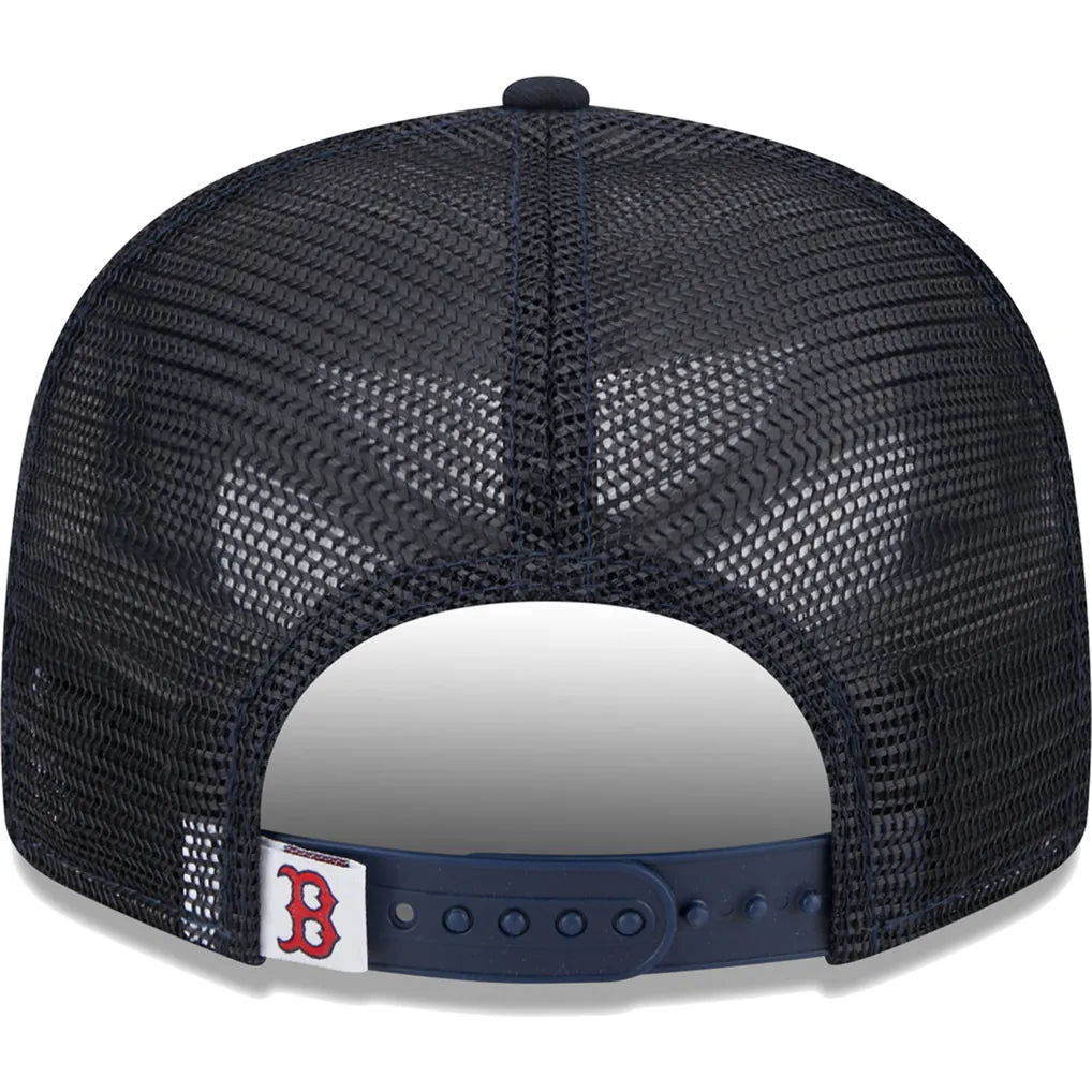 Boston Red Sox New Era Team Color Trucker 9FIFTY Snapback Hat - Navy