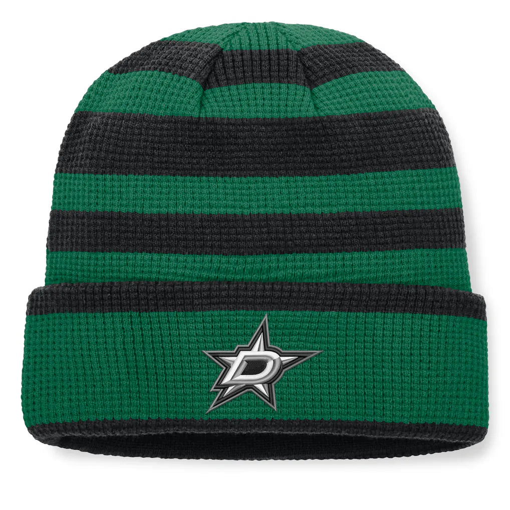 Dallas Stars Fanatics Fundamental Steady Cuffed Knit Hat - Kelly Green/Black