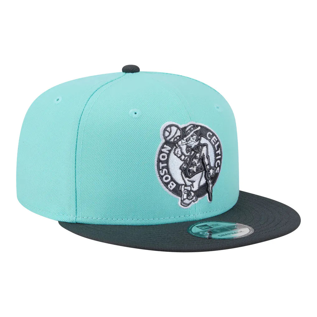 Boston Celtics New Era Color Pack Two-Tone 9FIFTY Snapback Hat - Turquoise/Charcoal Techwosell