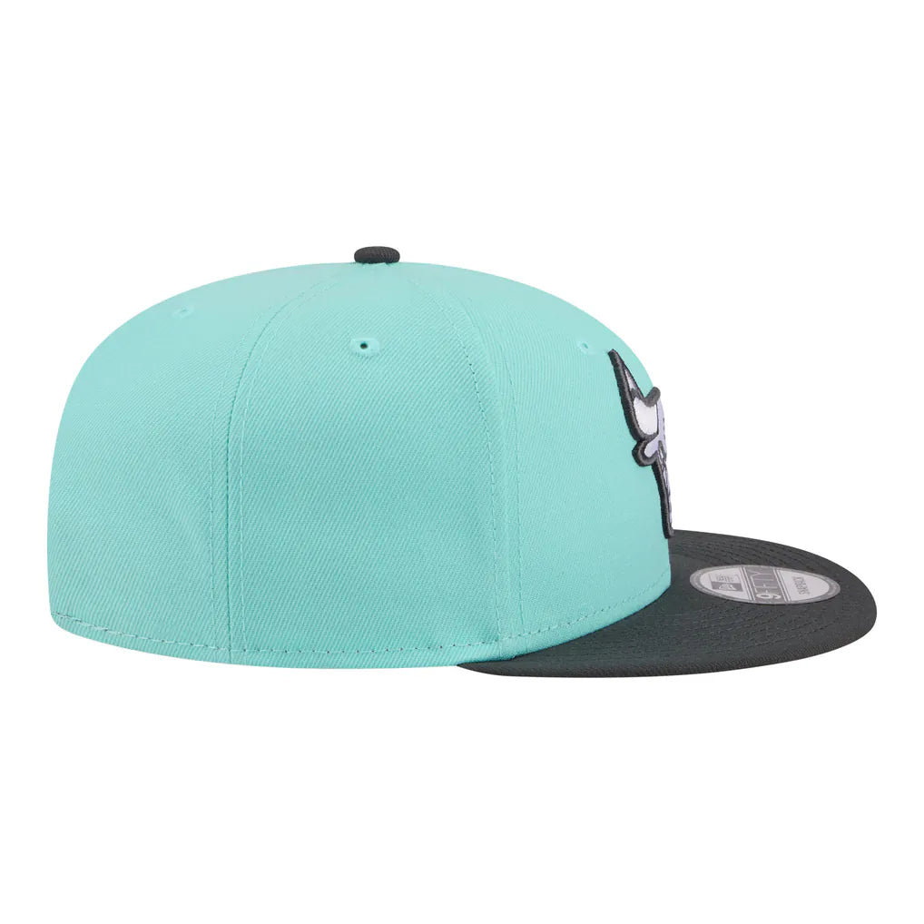 Chicago Bulls New Era Color Pack Two-Tone 9FIFTY Snapback Hat - Turquoise/Charcoal Techwosell