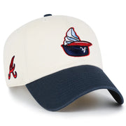 Atlanta Braves '47 Unisex Single Swirl Ice Cream Helmet 2.0 Clean Up Adjustable Hat - Natural Techwosell