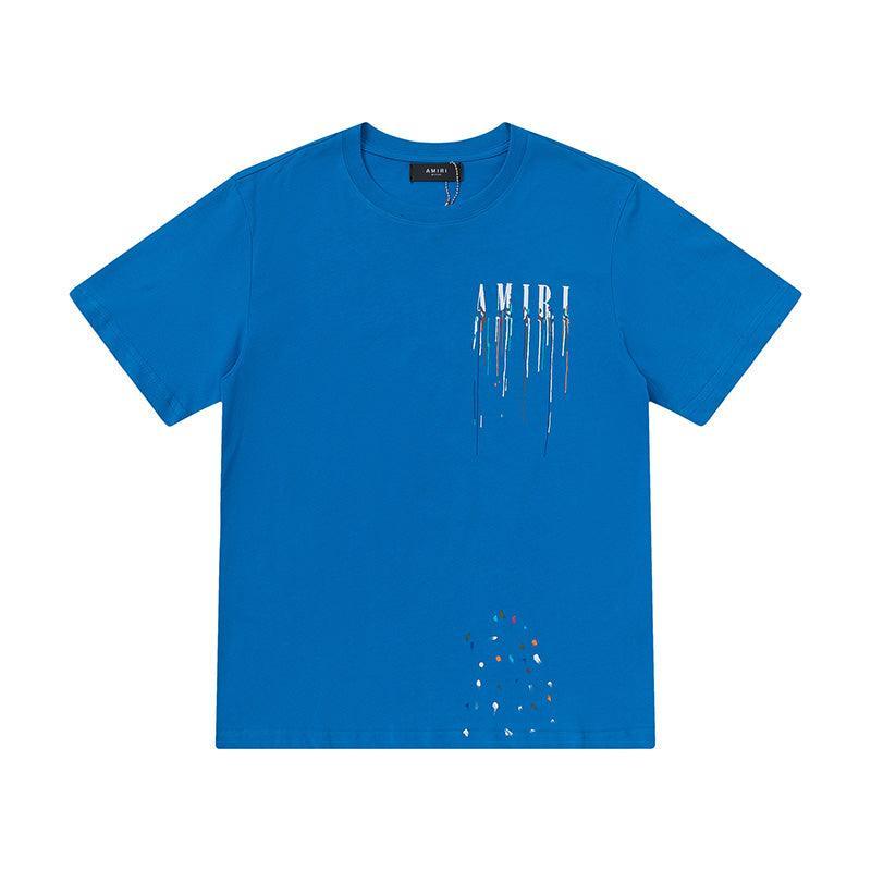 Amiri Blue T-Shirt Without Collar