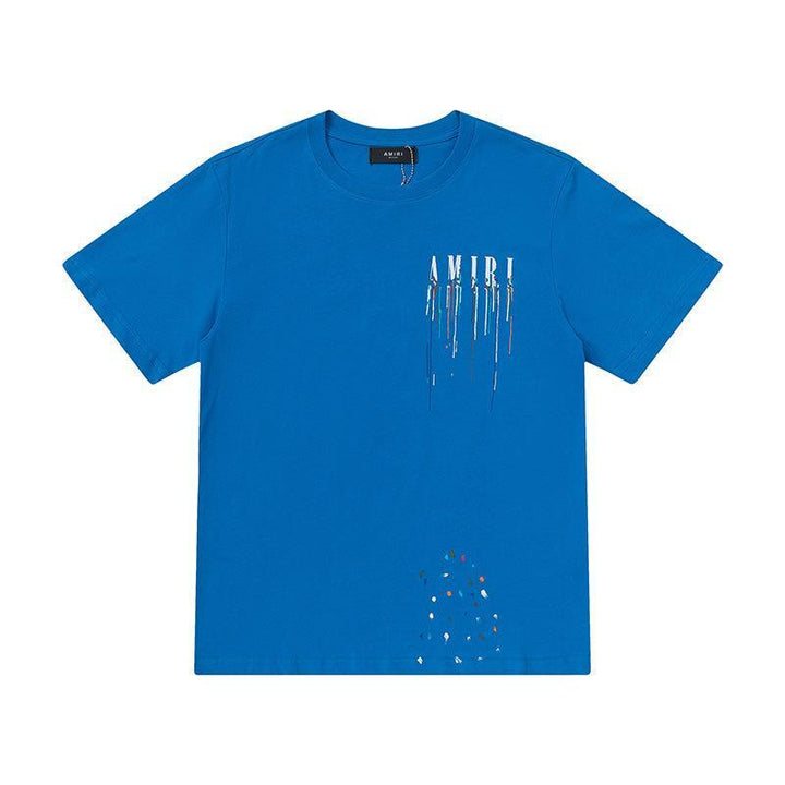 Amiri Blue T-Shirt Without Collar