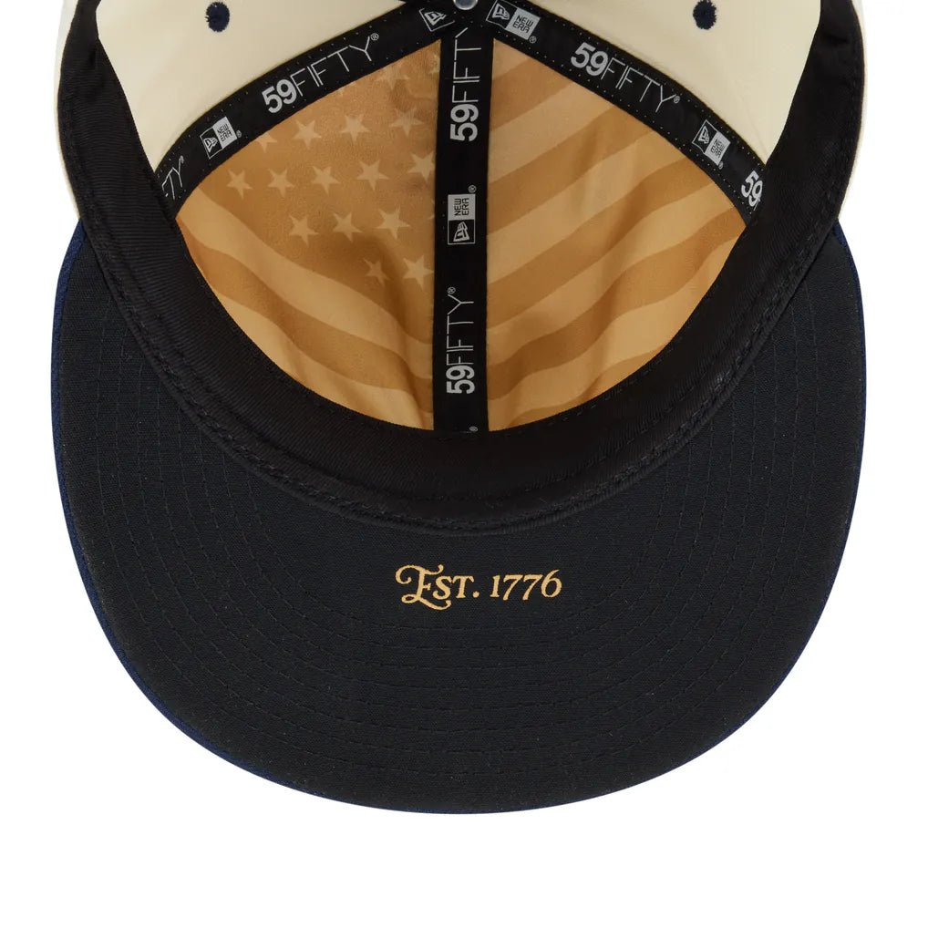 New York Yankees New Era USA 250 Fourth of July 59FIFTY Fitted Hat - Cream/Navy
