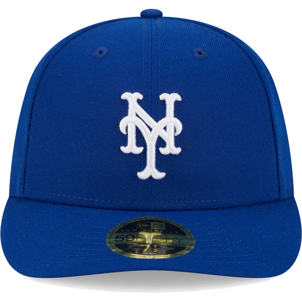 New York Mets New Era White Logo Low Profile 59FIFTY Fitted Hat - Royal Techwosell