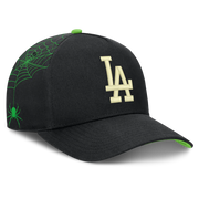 Los Angeles Dodgers Nike Halloween Glow in the Dark Rise Dri-FIT A-Frame Adjustable Hat - Black Techwosell
