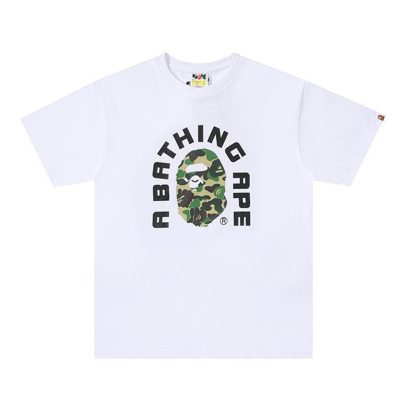 Bathing Ape White T-Shirt without Collar Techwosell