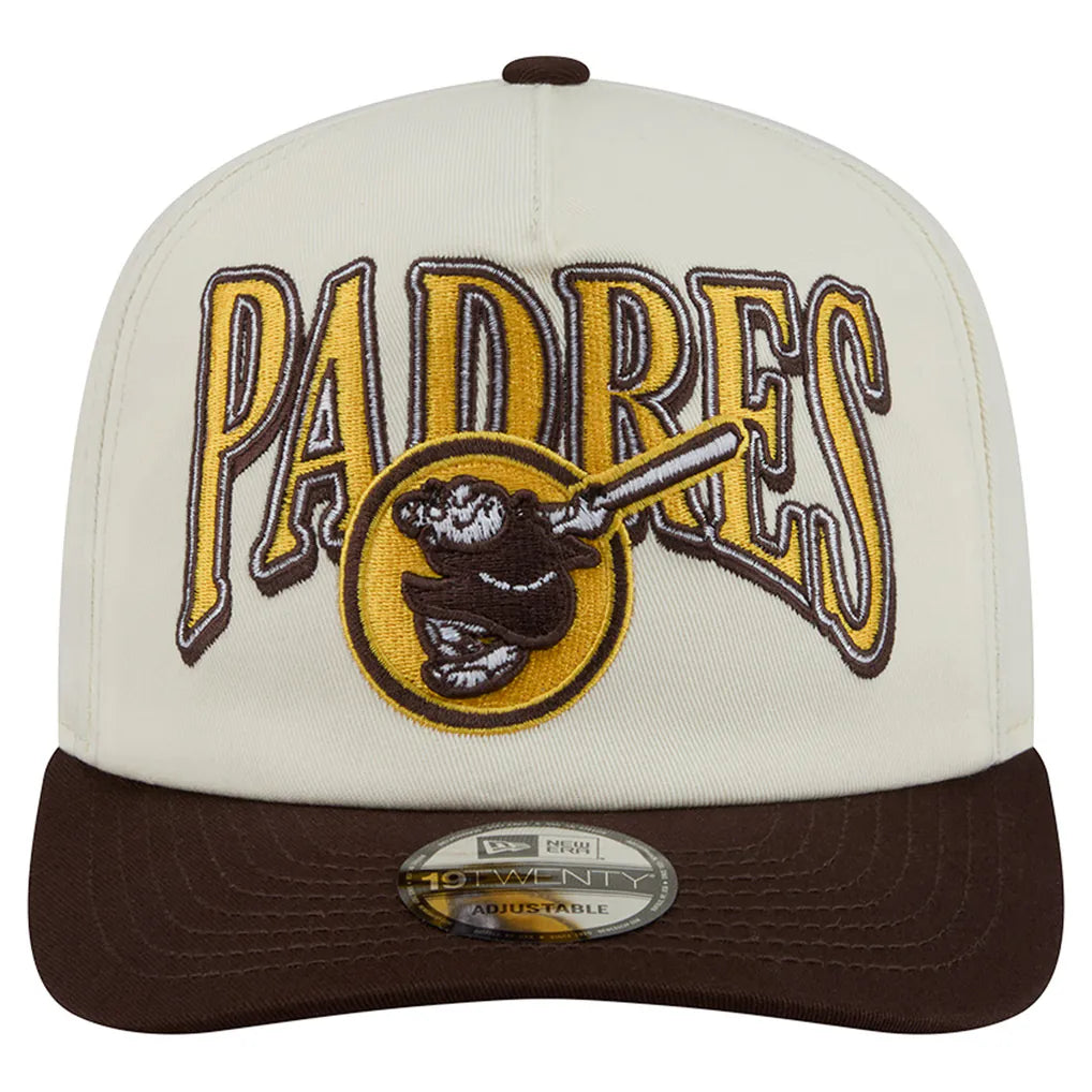San Diego Padres New Era Vintage 19TWENTY Adjustable Hat - Cream/Brown Techwosell