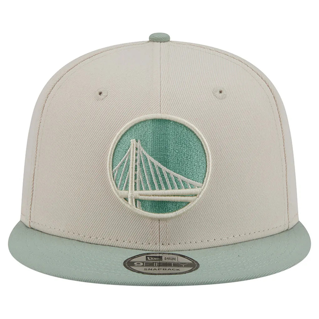 Golden State Warriors New Era Color Pack 9FIFTY Snapback Hat - Cream/Light Green