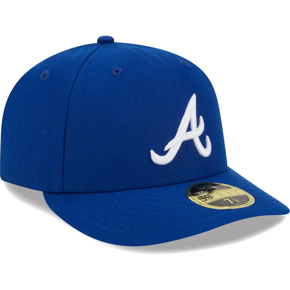 Atlanta Braves New Era White Logo Low Profile 59FIFTY Fitted Hat - Royal Techwosell