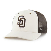 San Diego Padres Carhartt x '47 Undyed Trucker Adjustable Hat - Natural/Brown Techwosell