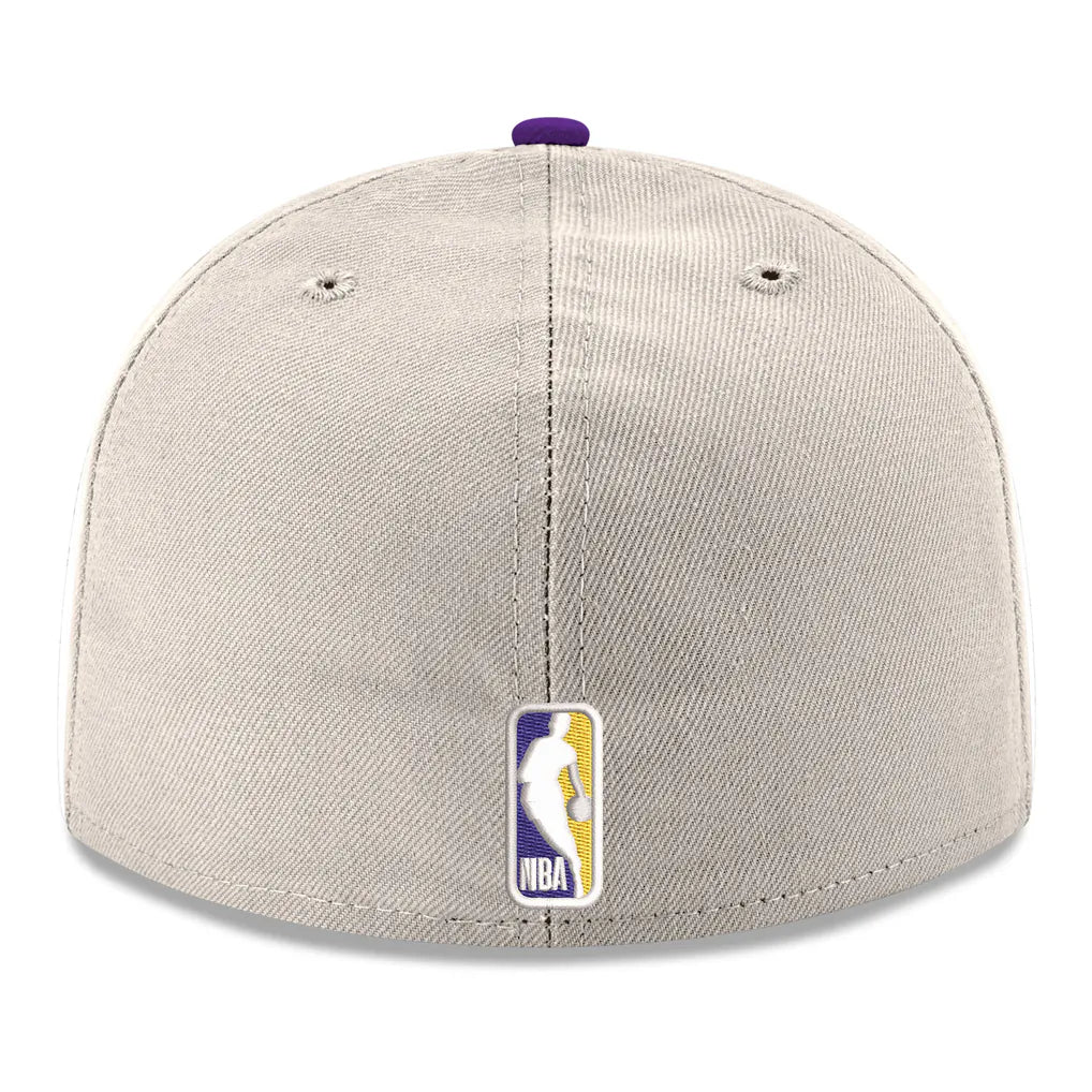 Los Angeles Lakers New Era Chrome 59FIFTY Fitted Hat - Gray/Purple Techwosell