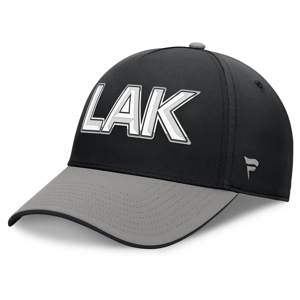 Los Angeles Kings Fanatics Authentic Pro Rink Team Code Flex Hat - Black/Gray Techwosell