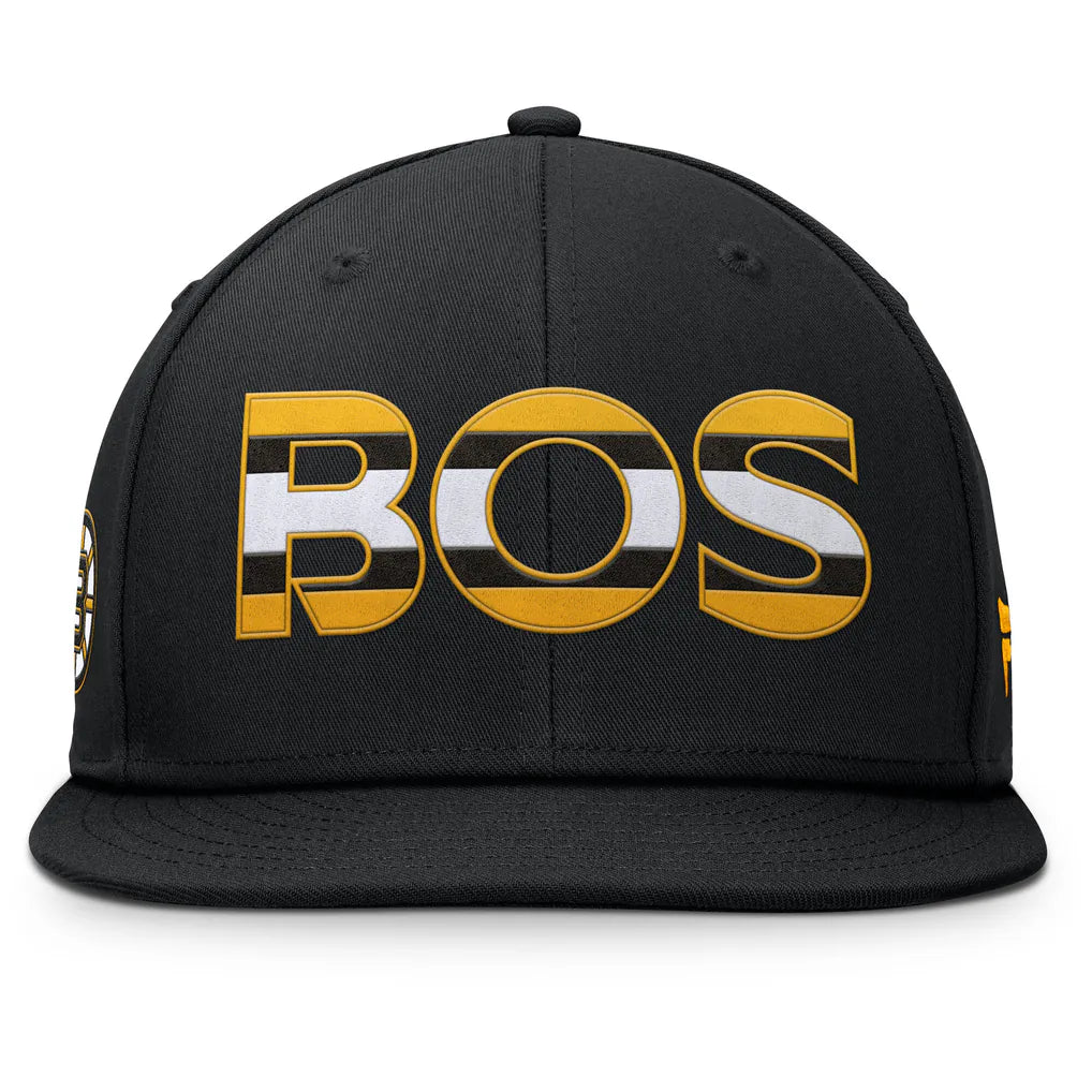 Boston Bruins Fanatics Authentic Pro Rink Snapback Hat - Black