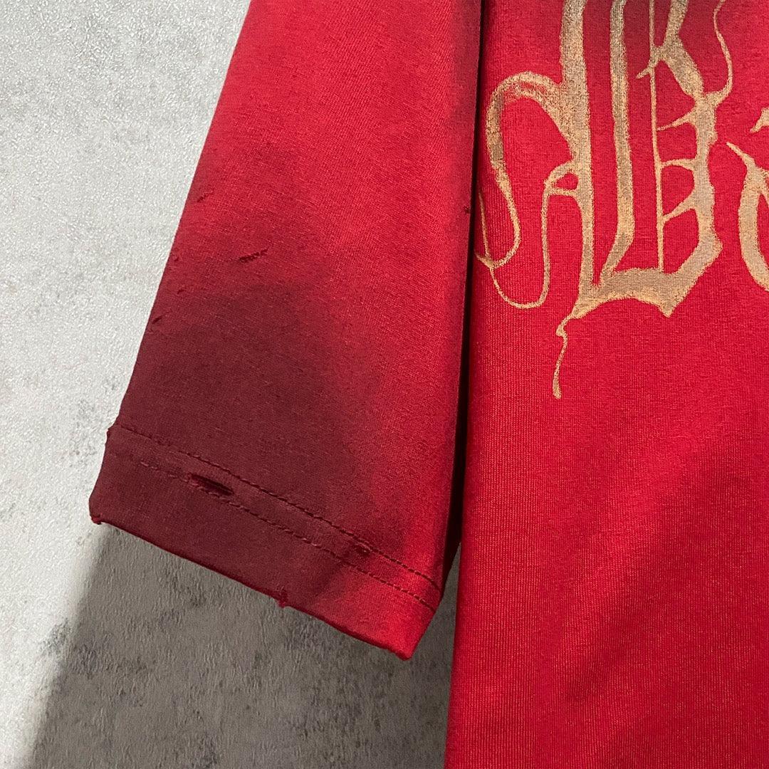 Balenciaga Red T-Shirt Without Collar Techwosell