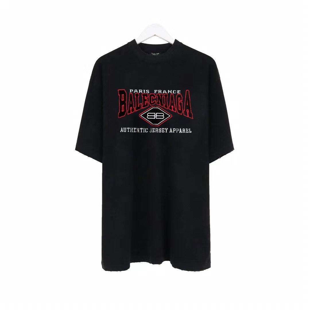 Balenciaga Black T-Shirt Without Collar Techwosell