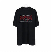 Balenciaga Black T-Shirt Without Collar Techwosell