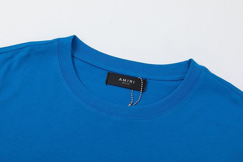 Amiri Blue T-Shirt Without Collar Techwosell