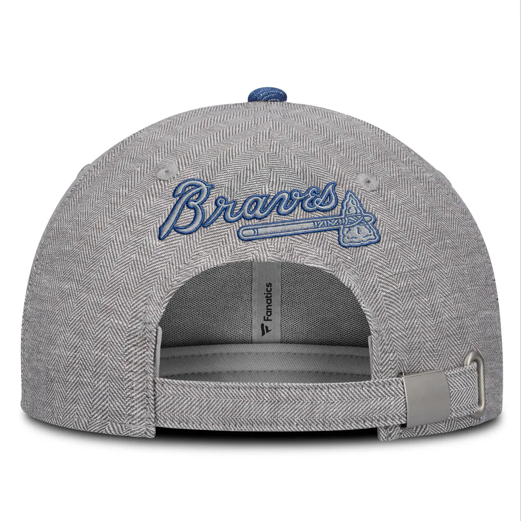 Atlanta Braves Fanatics Level Up Conduct Adjustable Hat - Gray/Denim