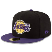 Los Angeles Lakers New Era Official Team Color 2Tone 59FIFTY Fitted Hat - Black/Purple Techwosell