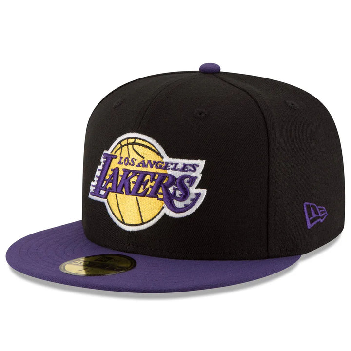 Los Angeles Lakers New Era Official Team Color 2Tone 59FIFTY Fitted Hat - Black/Purple