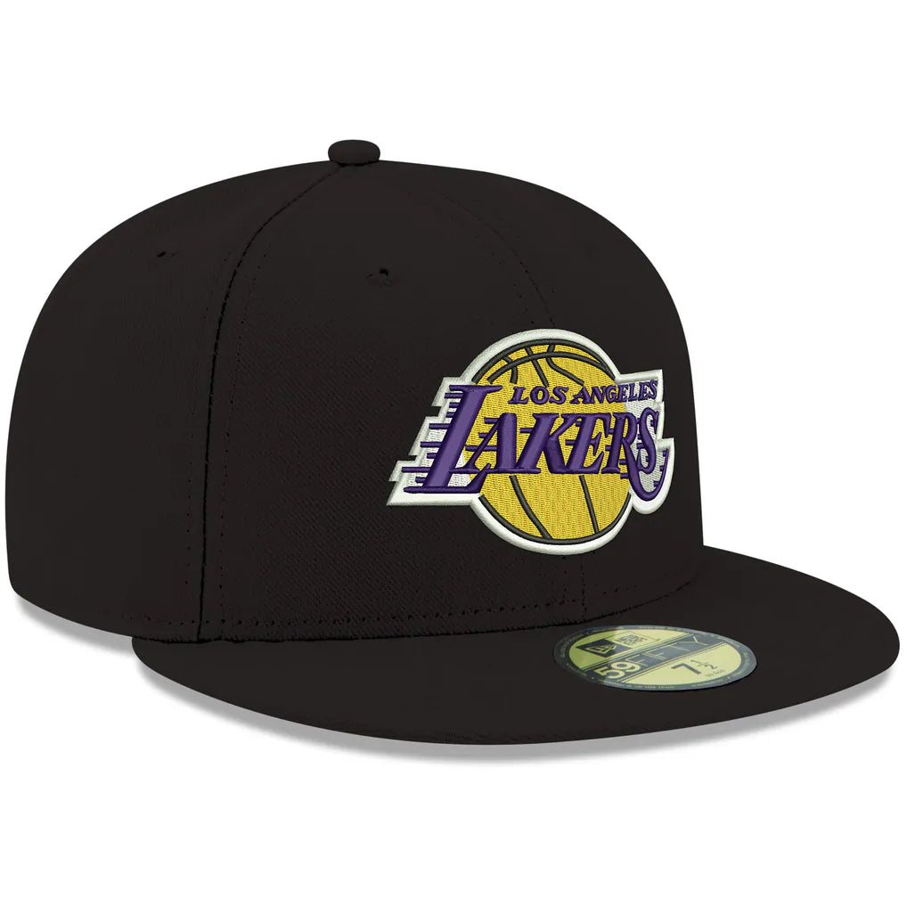 Los Angeles Lakers New Era Official Team Color 59FIFTY Fitted Hat - Black