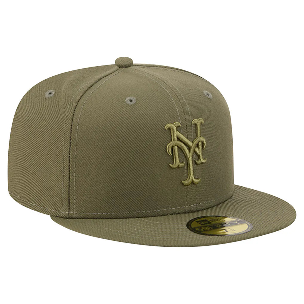 New York Mets New Era Color Pack 59FIFTY Fitted Hat - Olive Techwosell