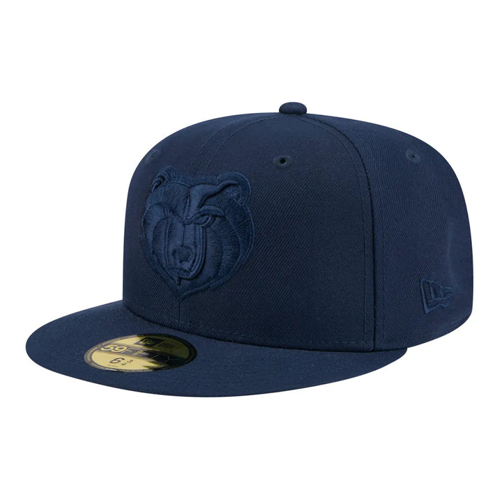 Memphis Grizzlies New Era Tonal Color Pack 59FIFTY Fitted Hat - Navy