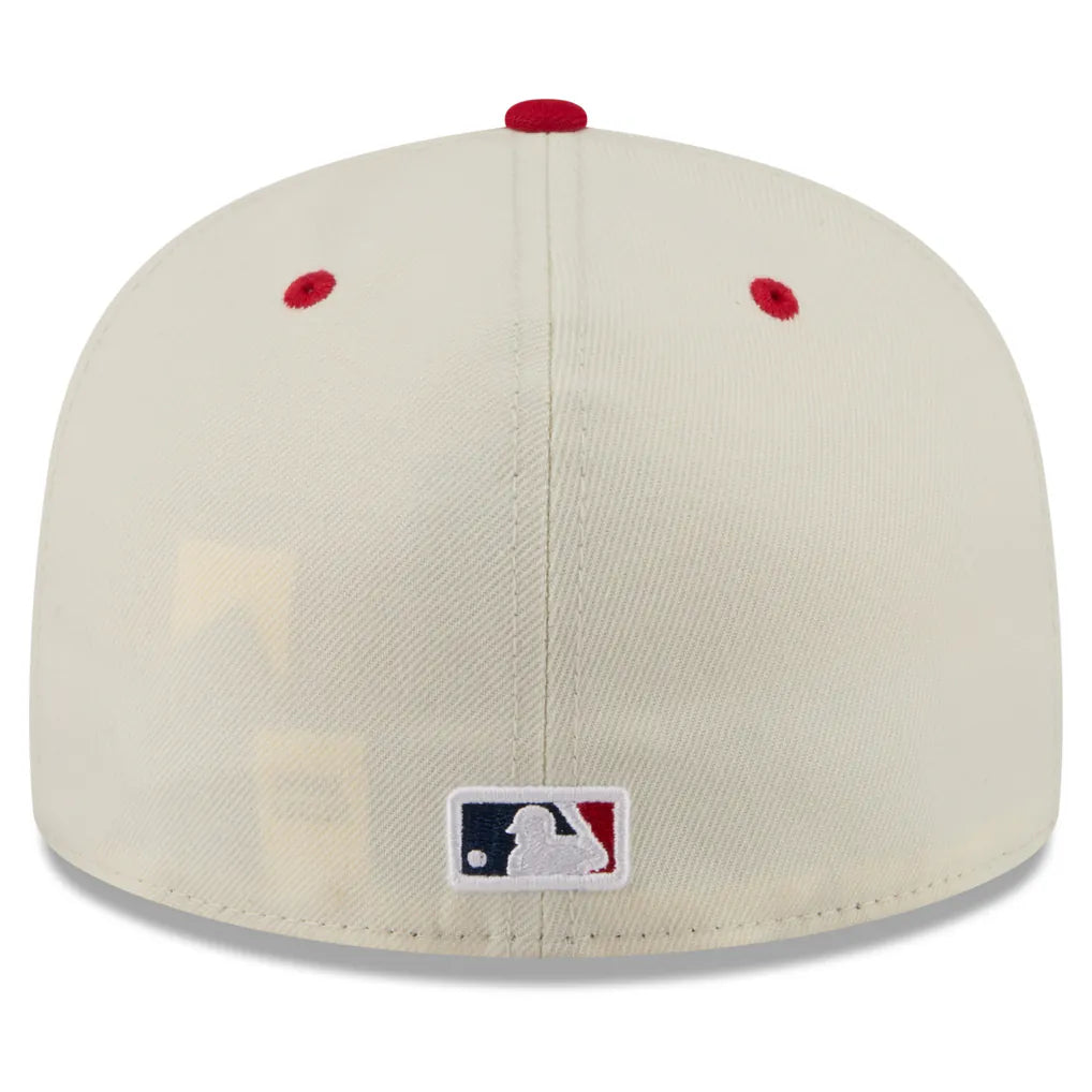 Boston Red Sox New Era USA 250 Fourth of July 59FIFTY Fitted Hat - Cream/Red