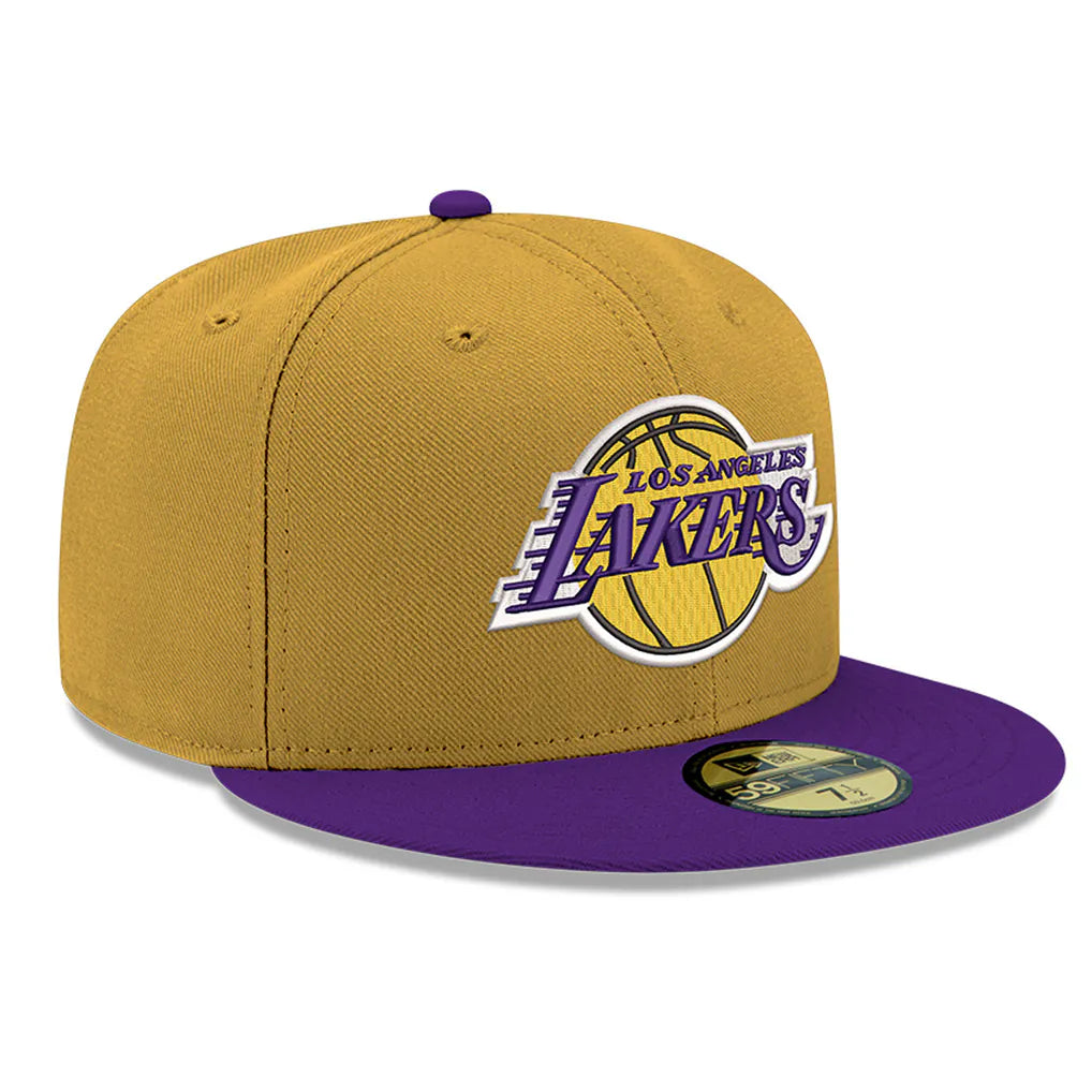 Los Angeles Lakers New Era Two-Tone 59FIFTY Fitted Hat - Gold