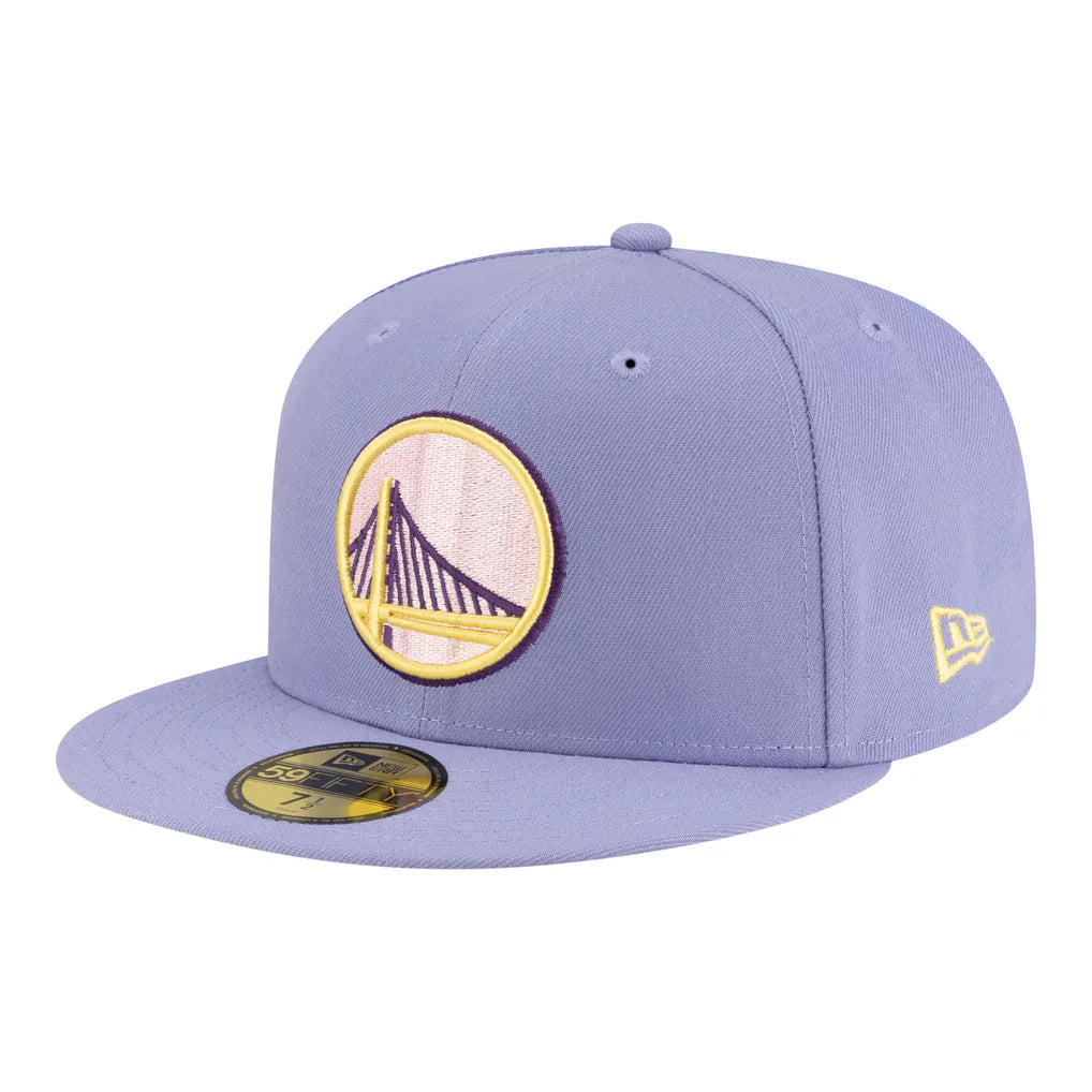 Golden State Warriors New Era Color Pack 59FIFTY Fitted Hat - Lavender