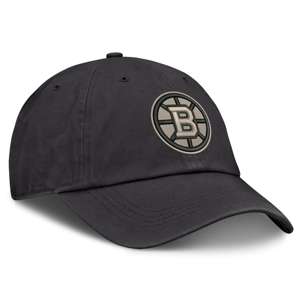 Boston Bruins Fanatics Road Phantom Washed Adjustable Hat - Charcoal Techwosell